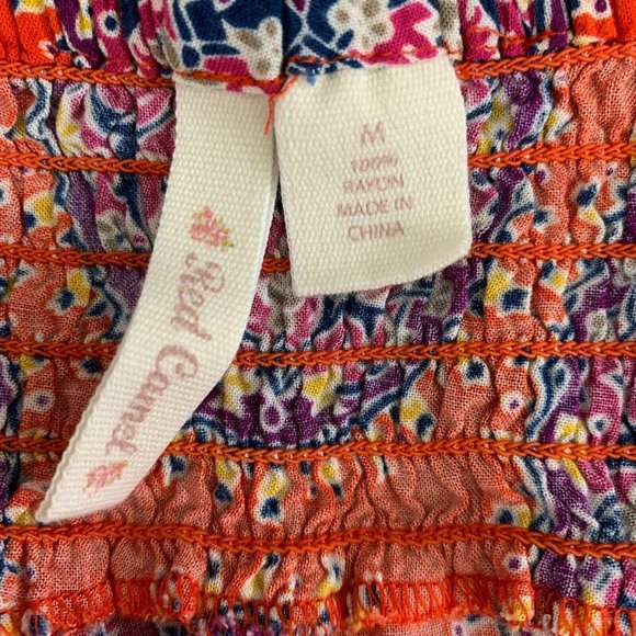 Red Camel Medium Boho Dress Weave Neckline Spaghet - Picture 3 of 3